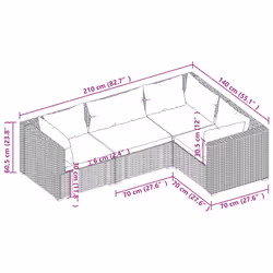 VidaXL 3101785 set mobili da esterno - Vista aggiuntiva 5