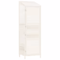 vidaXL Capanno da Giardino Bianco 55x52x174,5 cm Legno Massello Abete - Vista aggiuntiva 2