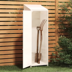 vidaXL Capanno da Giardino Bianco 55x52x174,5 cm Legno Massello Abete - Vista aggiuntiva 3