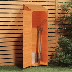 vidaXL Capanno da Giardino Marrone 55x52x174,5 cm Legno Massello Abete - Vista aggiuntiva 3