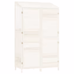 vidaXL Capanno da Giardino Bianco 102x52x174,5 cm Legno Massello Abete - Vista aggiuntiva 2