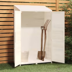 vidaXL Capanno da Giardino Bianco 102x52x174,5 cm Legno Massello Abete - Vista aggiuntiva 3