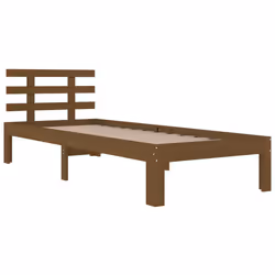 vidaXL Giroletto senza Materasso Ambra in Legno Massello 100x200 cm - Vista aggiuntiva 3