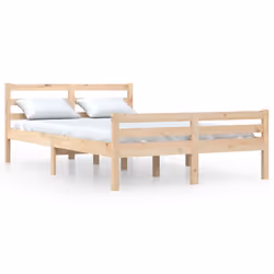 vidaXL Giroletto senza Materasso in Legno Massello 160x200 cm - Vista aggiuntiva 2