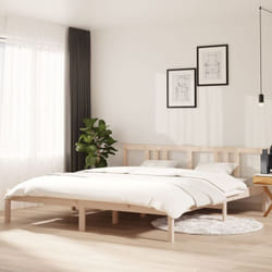 Letto adulto, Giroletto, Letto matrimonial in Legno Massello 180x200 cm 6FT Super King Vidaxl
