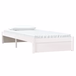 vidaXL Giroletto Bianco in Legno Massello 90x190 cm Single - Vista aggiuntiva 3