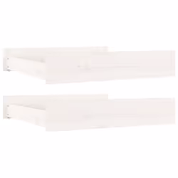 Cassettoni da Letto 2 pz Bianchi in Legno Massello di Pinocod mxl 79378 - Vista aggiuntiva 2