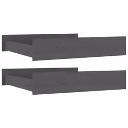 vidaXL Cassetti per Letto 2 pz in Legno Massello di Pino Grigio - Vista aggiuntiva 2