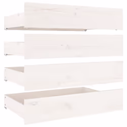 Cassettoni da Letto 4 pz in Legno Massello di Pino Biancocod mxl 121195
