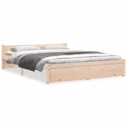 vidaXL Giroletto senza Materasso in Legno Massello 160x200 cm - Vista aggiuntiva 2