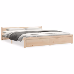 vidaXL Giroletto senza Materasso in Legno Massello 200x200 cm - Vista aggiuntiva 2