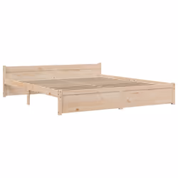 vidaXL Giroletto senza Materasso in Legno Massello 200x200 cm - Vista aggiuntiva 3