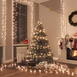 Create un'atmosfera rilassante e invitante con questa stringa compatta di luci LED per Natale e ogni festività! Stringa di lu ...