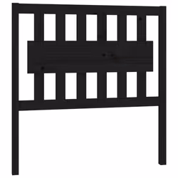 vidaXL Testiera per Letto Nera 95,5x4x100 cm in Legno Massello di Pino - Vista aggiuntiva 2