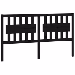 vidaXL Testiera per Letto Nera 155,5x4x100cm in Legno Massello di Pino - Vista aggiuntiva 2
