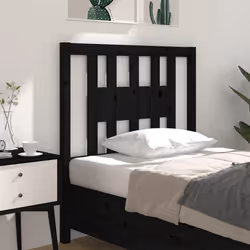 VidaXL 818659 testiera e pedana Nero