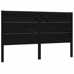 vidaXL Testiera per Letto Nera 126x4x100 cm in Legno Massello di Pino - Vista aggiuntiva 2