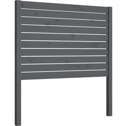 Testiera per Letto Grigia 81x4x100 cm in Legno Massello di Pino Vidaxl