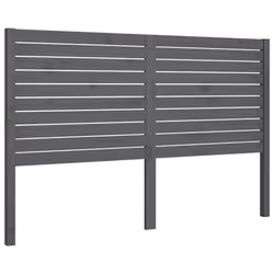 vidaXL Testiera per Letto Grigia 126x4x100cm in Legno Massello di Pino - Vista aggiuntiva 2