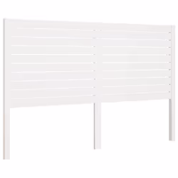 vidaXL Testiera per Letto Bianca 146x4x100cm in Legno Massello di Pino - Vista aggiuntiva 2