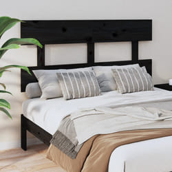 vidaXL Testiera per Letto Nera 138x3x81 cm in Legno Massello di Pino
