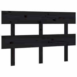 vidaXL Testiera per Letto Nera 138x3x81 cm in Legno Massello di Pino - Vista aggiuntiva 2