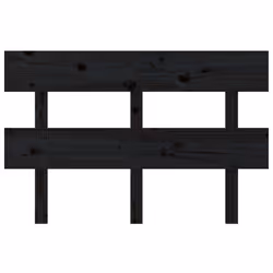 vidaXL Testiera per Letto Nera 138x3x81 cm in Legno Massello di Pino - Vista aggiuntiva 3