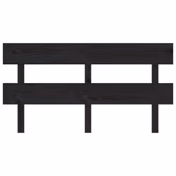 vidaXL Testiera per Letto Nera 164x3x81 cm in Legno Massello di Pino - Vista aggiuntiva 3