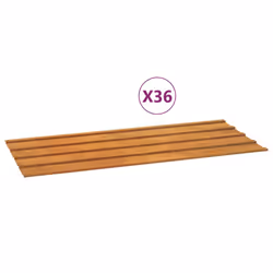 vidaXL Pannelli per Tetti 36 pz Ruggine 100x44 cm in Acciaio Corten - Vista aggiuntiva 2