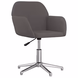 vidaXL Sedie da Pranzo Girevoli 2 pz Grigio Scuro in Tessuto - Vista aggiuntiva 3
