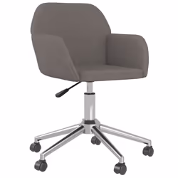 vidaXL Sedie da Pranzo Girevoli 2 pz Grigio Scuro in Tessuto - Vista aggiuntiva 3