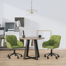 Sedie da Pranzo Girevoli 2 pz Verde Chiaro in Vellutocod mxl 73576