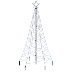 Vidaxl - Albero di Natale con Puntale Bianco Freddo 200 led 180 cm