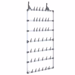 vidaXL Scarpiera Pensile Argento 66x13x139 cm - Vista aggiuntiva 2
