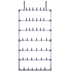 vidaXL Scarpiera Pensile Argento 66x13x139 cm - Vista aggiuntiva 3