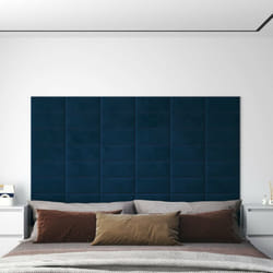Pannelli Murali 12 pz Blu 30x15 cm in Velluto 0,54 m² Vidaxl 60416
