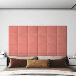Pannelli Murali 12 pz Rosa 30x30 cm Velluto 1,08 m² Vidaxl 25142