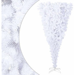 Vidaxl - Albero di Natale Artificiale Capovolto con Base, Albero effetto Realistico Bianco 180 cm