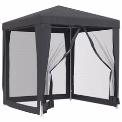 vidaXL Tenda per Feste con 4 Pareti in Rete Antracite 2x2 m in HDPE - Vista aggiuntiva 2