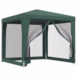 vidaXL Tenda per Feste 4 Pareti Laterali in Rete Verde 2,5x2,5m HDPE - Vista aggiuntiva 2