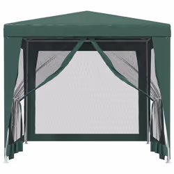 vidaXL Tenda per Feste 4 Pareti Laterali in Rete Verde 2,5x2,5m HDPE - Vista aggiuntiva 3