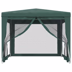 vidaXL Tenda per Feste con 4 Pareti Laterali in Rete Verde 3x3 m HDPE - Vista aggiuntiva 3