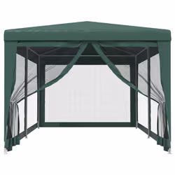 vidaXL Tenda per Feste con 6 Pareti Laterali in Rete Verde 3x6 m HDPE - Vista aggiuntiva 3