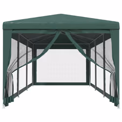 vidaXL Tenda per Feste con 8 Pareti Laterali in Rete Verde 3x9 m HDPE - Vista aggiuntiva 3