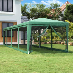 Vidaxl - Tenda per Feste con 10 Pareti Laterali in Rete Verde 3x12m hdpe
