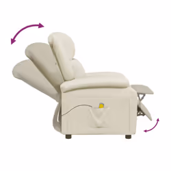 VidaXL 344182 sedia massaggiante elettrica Crema - Vista aggiuntiva 6