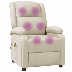 VidaXL 344182 sedia massaggiante elettrica Crema - Vista aggiuntiva 7