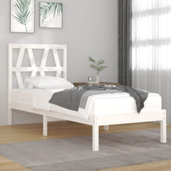 Giroletto Bianco in Legno Massello di Pino 90x190 cm Single Vidaxl 24837