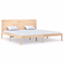 vidaXL Giroletto senza Materasso 200x200 cm in Legno Massello di Pino - Vista aggiuntiva 2