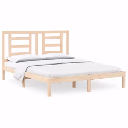 vidaXL Giroletto senza Materasso 160x200 cm in Legno Massello di Pino - Vista aggiuntiva 2